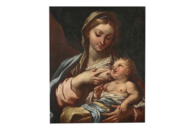 Lot 25 - FOLLOWER OF CARLO MARATTA Madonna Lactans Oil...