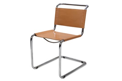 Lot 478 - A set of four cantilever contemporary tan...