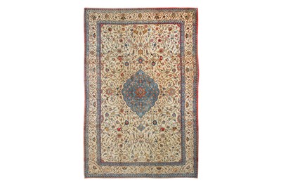 Lot 35 - A FINE PART SILK QUM CARPET, NORTH PERSIA...