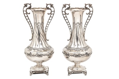 Lot 328 - A pair of 20th century Greek sterling silver...