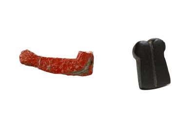 Lot 17 - TWO EGYPTIAN GLASS INLAY ELEMENTS Circa 1st...