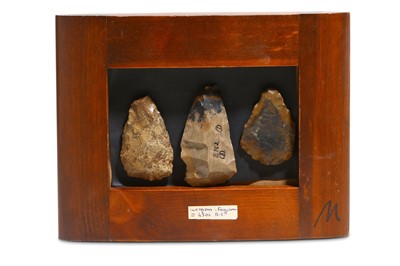 Lot 2 - THREE PREDYNASTIC EGYPTIAN FLINTS Fayoum,...