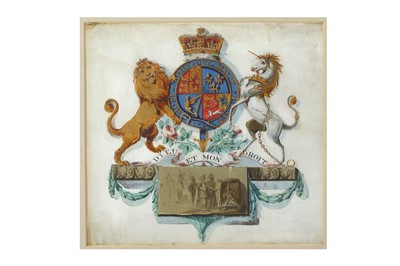 Lot 328 - Manuscript Hanoverian Royal Coat of Arms...