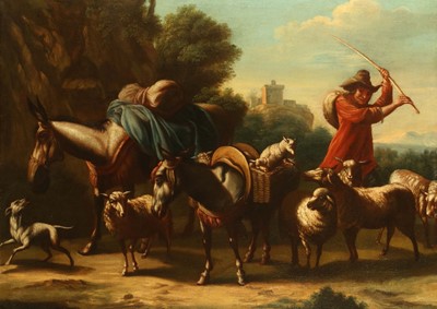 Lot 78 - MANNER OF KAREL DUJARDIN Shepherd with his...