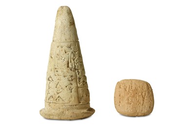 Lot 53 - TWO MESOPOTAMIAN CLAY DOCUMENTS Circa 2150 -...