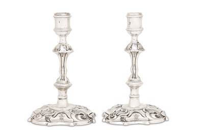 Lot 99 - A matched pair of George III sterling silver...