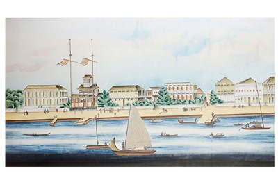 Lot 335 - A LARGE CHINESE PAINTING OF THE SHANGHAI...