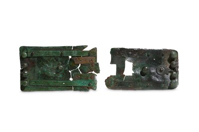 Lot 94 - TWO ROMAN BRONZE BELT ATTACHMENTS  Circa 1st -...