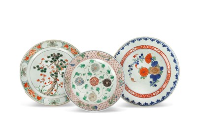 Lot 377 - THREE CHINESE DISHES. Qing Dynasty. Comprising:...