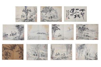 Lot 13 - GUO ZHONGFU. Figures Traversing the Landscape....