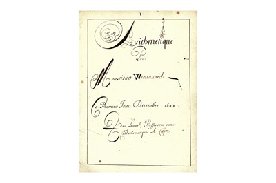 Lot 337 - Arithmetique Pour M. Wentworth (1648)...