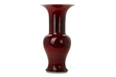 Lot 528 - A CHINESE SANGUE DE BOEUF YEN-YEN VASE. Qing...