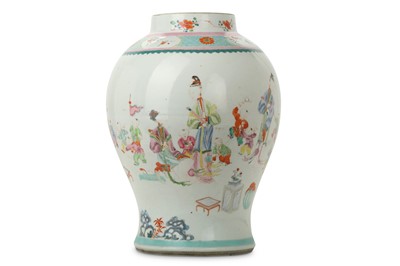 Lot 544 - A CHINESE FAMILLE ROSE 'LADIES AND BOYS'...