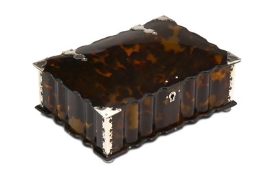 Lot 199 - A SILVER-MOUNTED TORTOISE SHELL BOX Sri Lanka,...