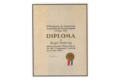 Lot 278 - Guevara (Che) Official certificate awarding a...