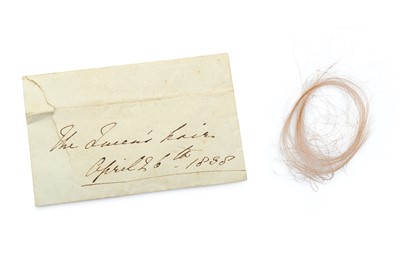 Lot 367 - ROYAL INTEREST: A LOCK OF QUEEN VICTORIA'S...