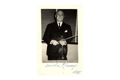 Lot 217 - Elman (Mischa) Black and white photograph of...