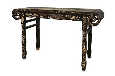 Lot 285 - A CHINESE COROMANDEL LAQUERED WOOD ALTAR TABLE....