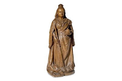 Lot 1003 - E Geflowski, a painted plaster sculpture of...