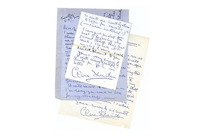 Lot 28 - Sheridan (Clare) Small group of autograph...