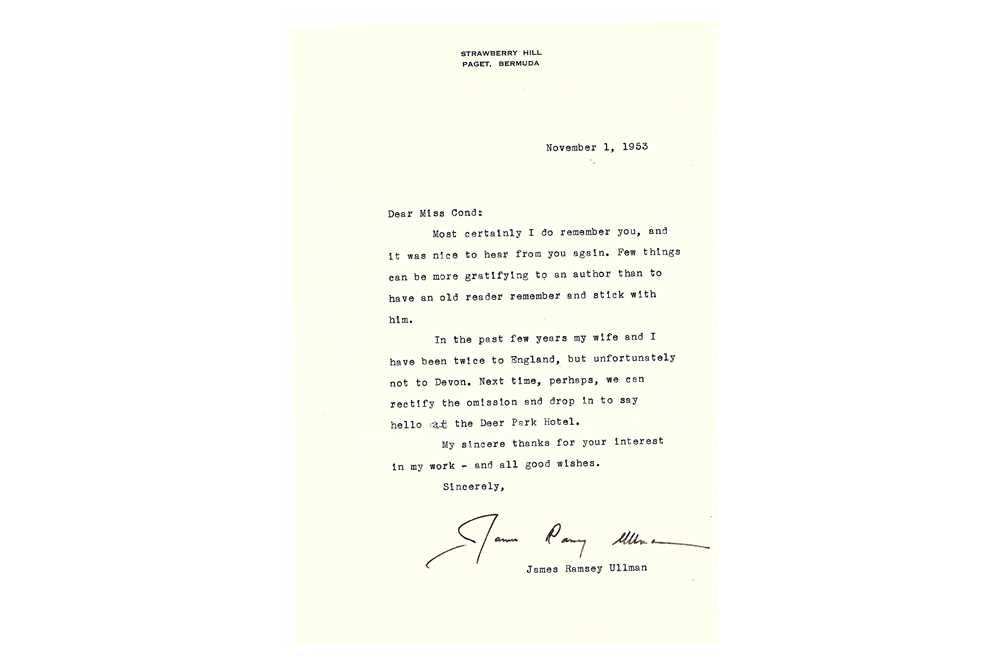 Lot 193 - Ullman (James Ramsey) Three typed letters...