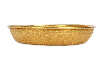 Lot 312 - A SHALLOW GOLD CIRCULAR BOWL. Indonesia, Bali,...