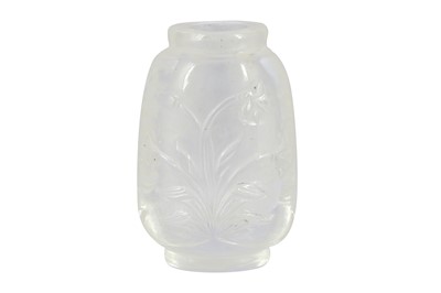 Lot 238 - A CARVED ROCK-CRYSTAL BOTTLE