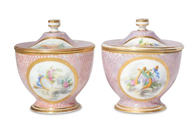 Lot 795 - A pair of 18th to early 19th Century Sevres...