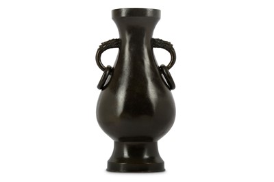 Lot 101 - A CHINESE BRONZE PEAR-SHAPED VASE. Yuan...