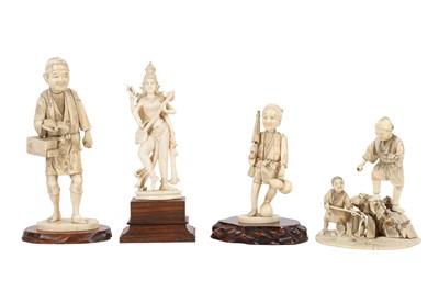 Lot 993 - A Meiji period Japanese sectional carved ivory...