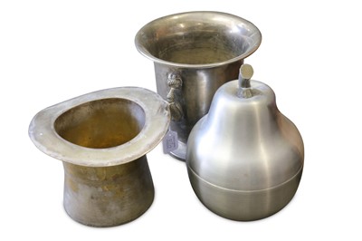 Lot 997 - Three wine buckets, including a novelty silver...