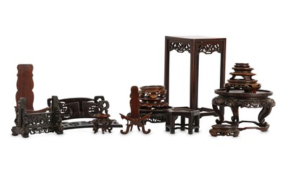Lot 228 - A COLLECTION OF CHINESE WOOD STANDS....