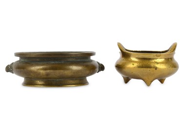 Lot 94 - TWO CHINESE BRONZE INCENSE BURNERS. Qing...
