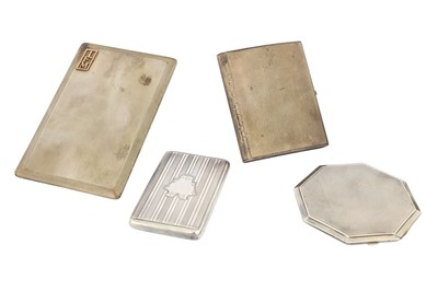 Lot 146 - A mixed group of sterling silver cigarette...