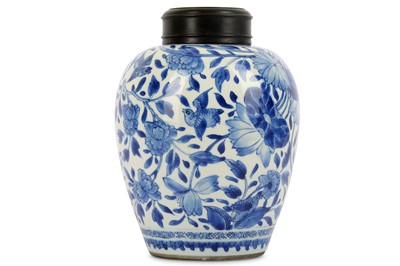 Lot 365 - A CHINESE BLUE AND WHITE 'BLOSSOMS' JAR. Qing...