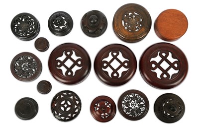 Lot 247 - A COLLECTION OF CHINESE WOOD COVERS. 19/20th...