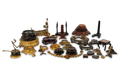 Lot 231 - A COLLECTION OF CHINESE WOOD STANDS,...