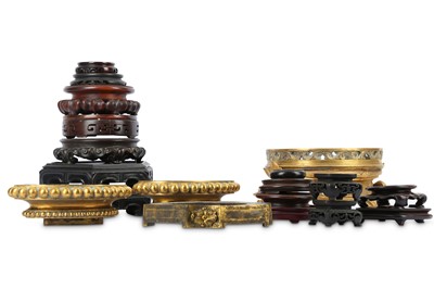 Lot 232 - A COLLECTION OF CHINESE WOOD STANDS AND...