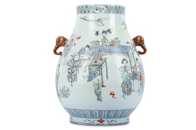 Lot 503 - A CHINESE FAMILLE ROSE 'LADIES AND BOYS' VASE,...