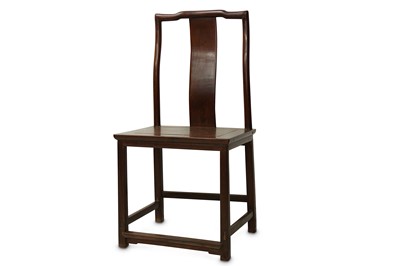 Lot 284 - A CHINESE WOOD CHAIR. Qing Dynasty. With a...