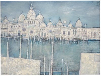 Lot 250 - BATESON MASON (BRITISH 1910-1977) Canal, blue...