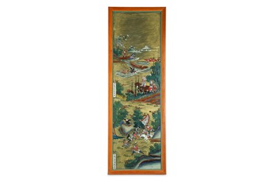 Lot 321 - A CHINESE REVERSE GLASS PAINTING. Qing Dynasty,...