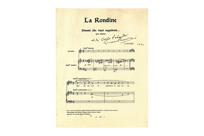 Lot 235 - Puccini (Giacomo) Printed music score of the...