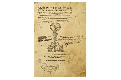Lot 32 - Dionysius Halicarnasseus Antiquitatum sive...