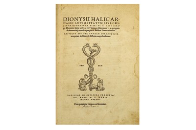 Lot 33 - Dionysius Halicarnasseus Antiquitatum sive...