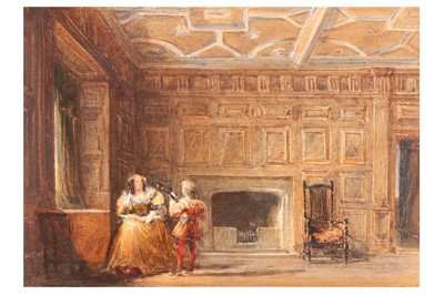 Lot 88 - DAVID COX SEN. OWS (BRITISH 1783-1859) Figures...