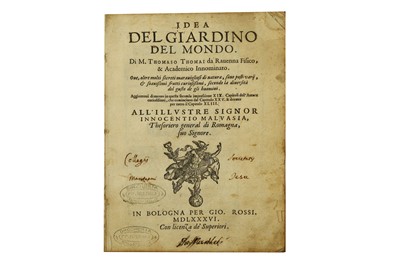 Lot 89 - Tomai (Tommaso) Idea del giardino del mondo,...