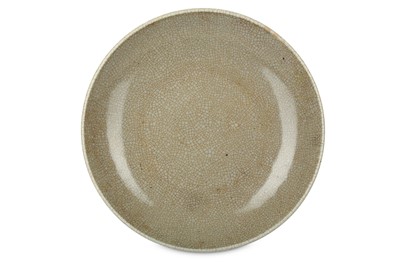 Lot 201 - A CHINESE CRACKLE-GLAZE DISH. Decorated with...