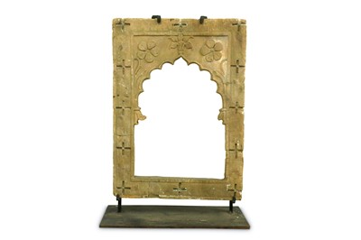 Lot 233 - A PINK SANDSTONE WINDOW PANEL