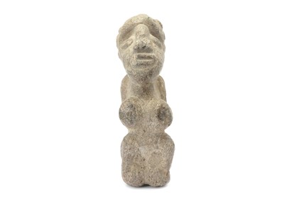 Lot 855 - A STONE NOMOLI FIGURE, SIERRA LEONE With a...